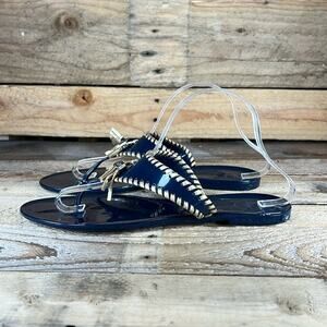 Jack Rogers Alana Jelly Sandals - Navy/Gold - 10